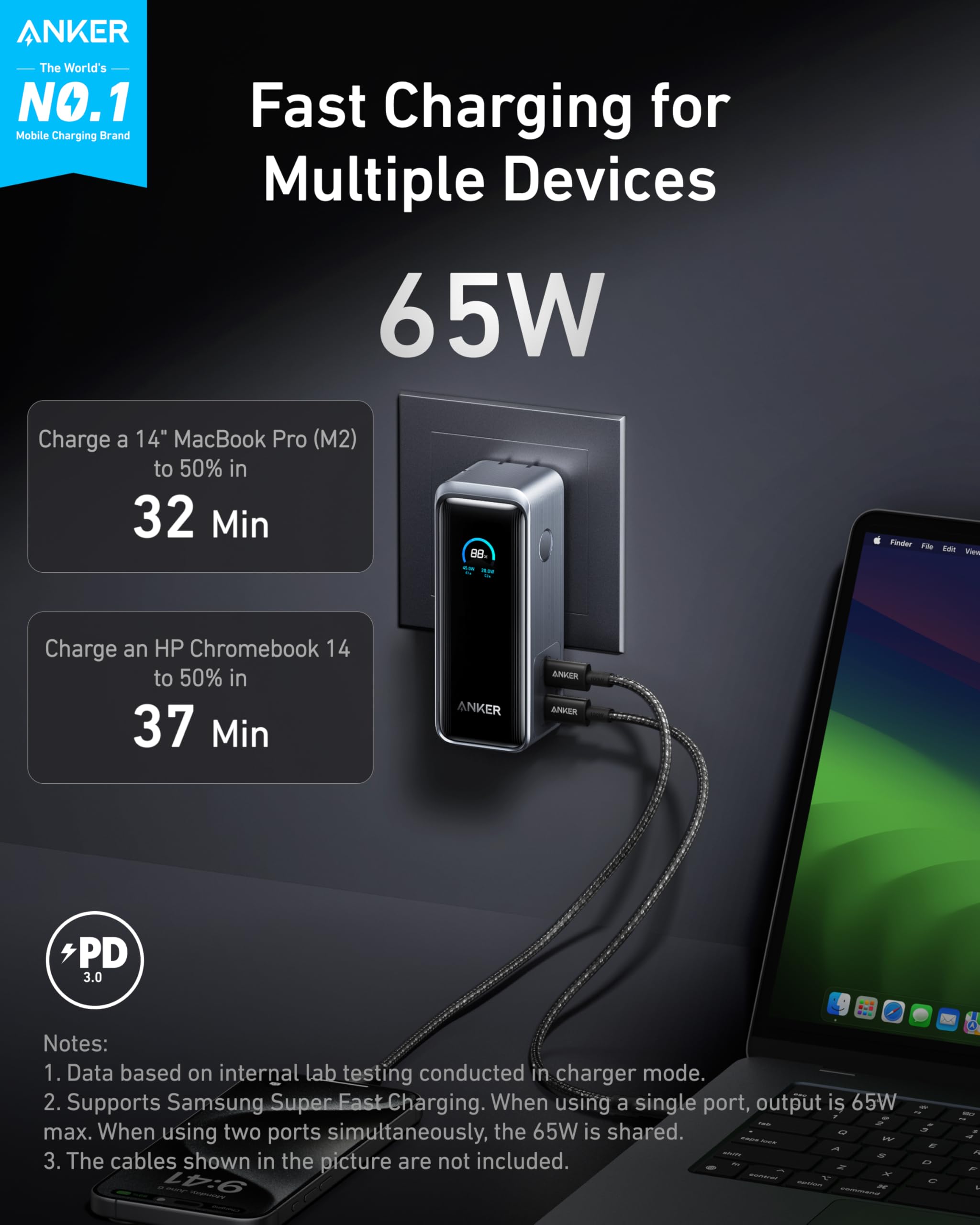 Amazon.com: Anker Prime Power Bank, 9,600mAh Battery Pack with 65W