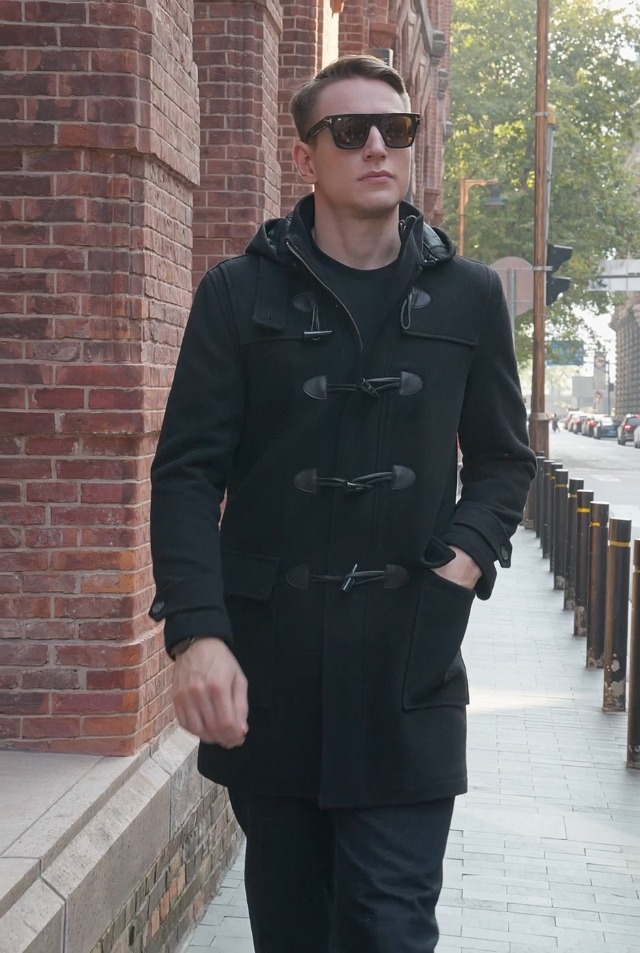 BGSD Men Benjamin Wool Blend Single Breasted Walking Toggle Duffle