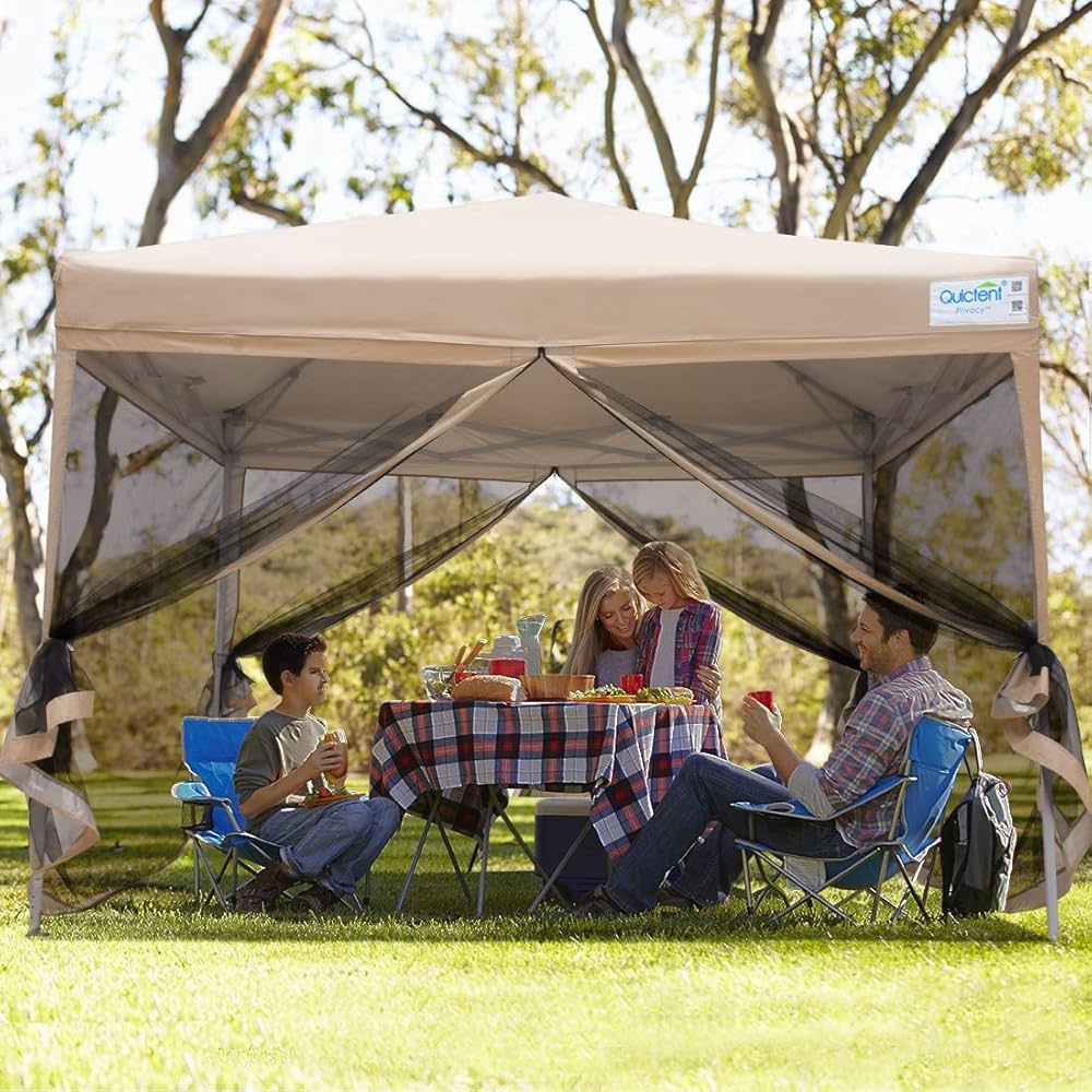 Amazon.co.jp: Quictent ワンタッチ タープテント 蚊帳テント 3段階