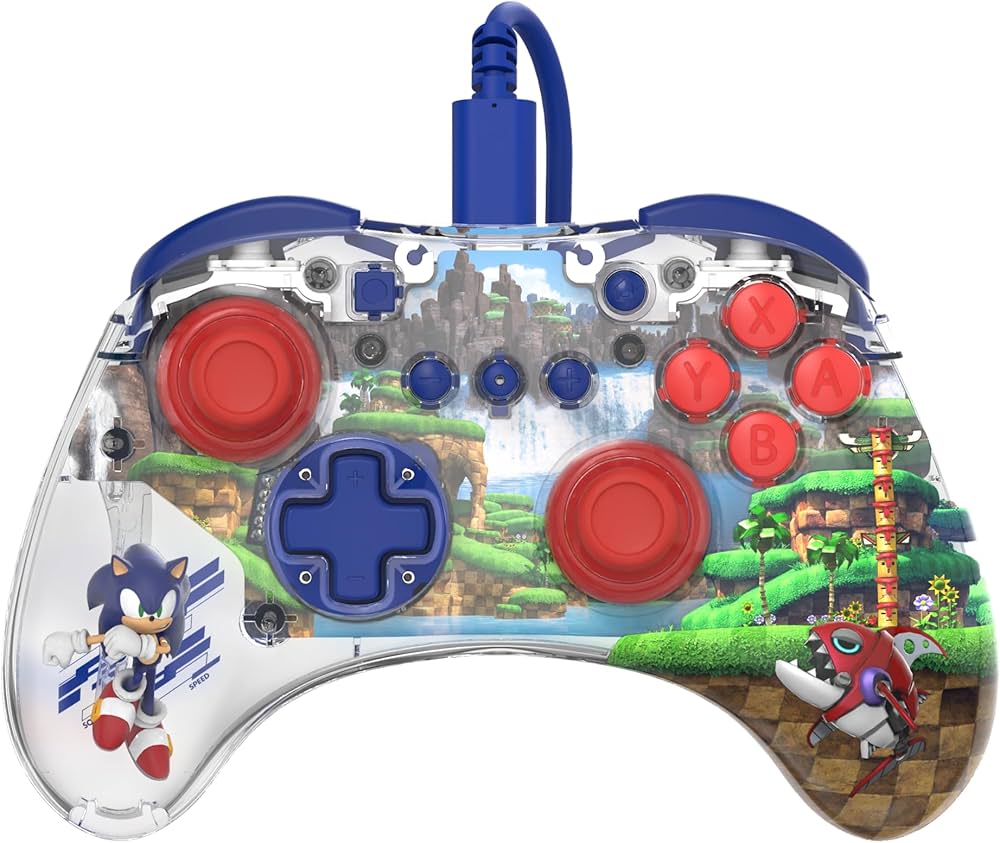 PDP REALMz™ Wired Controller: Sonic Green Hill Zone For Nintendo