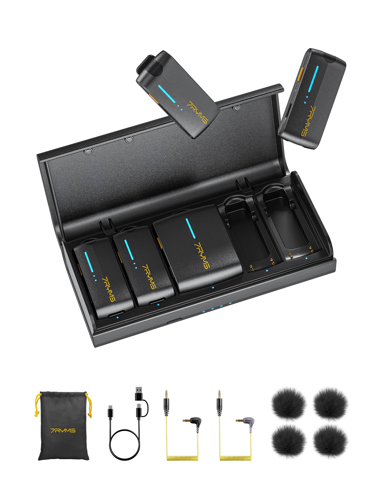 Amazon.com : 7RYMS iRay DW40 4-Channel Wireless Lavalier