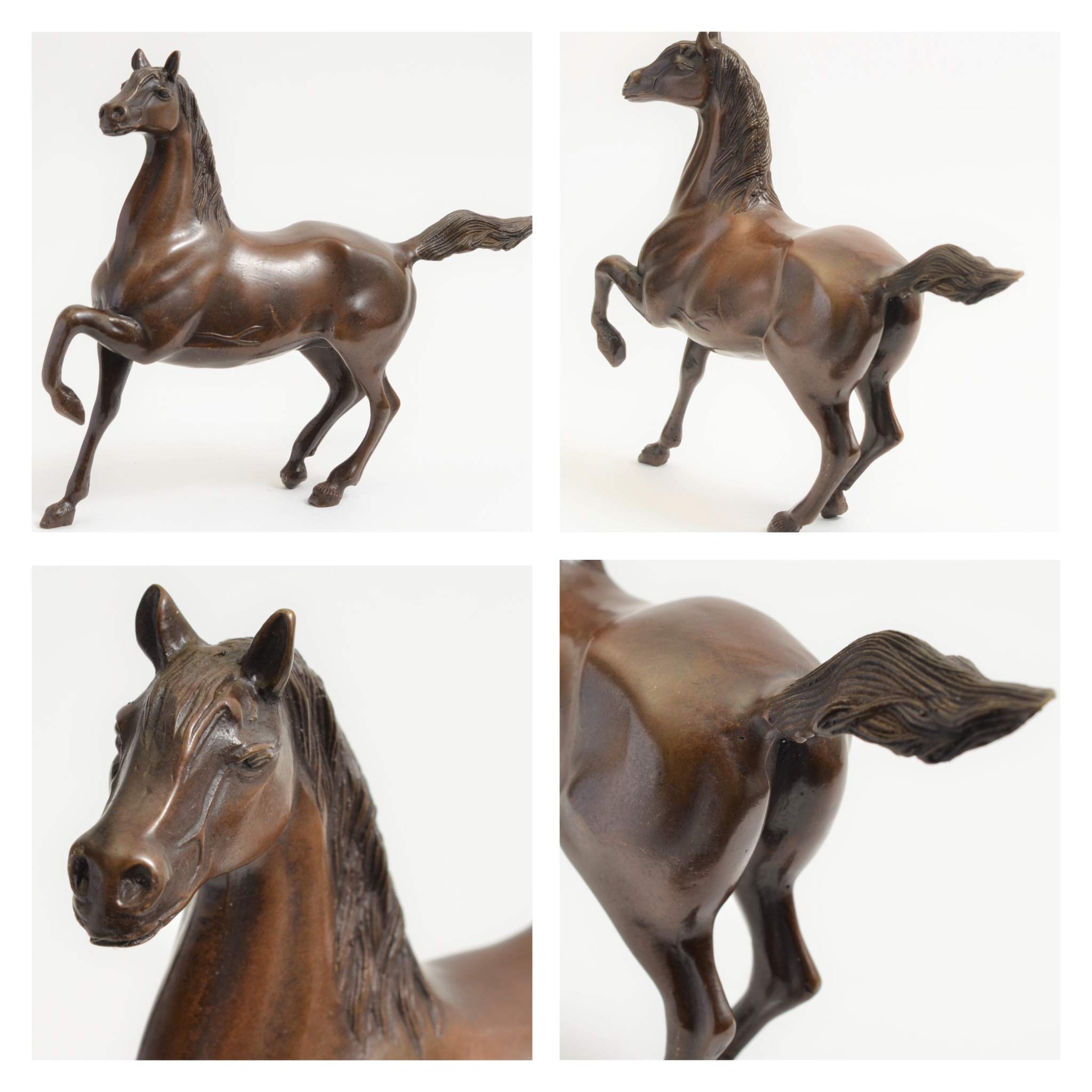 銅製 置物 [B23356] 馬の親子 在銘 インテリア オブジェ