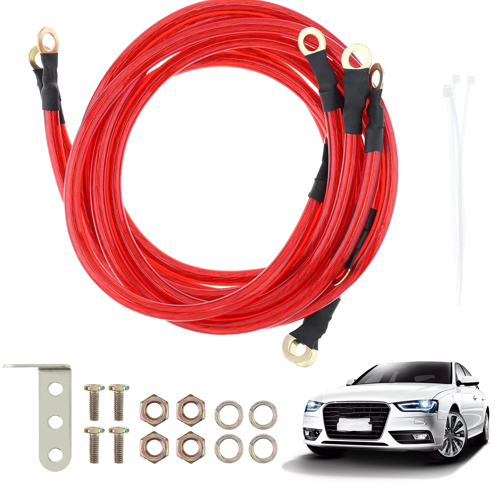 Amazon | 自動車アース線キット、自動車アースキット - 自動車用アース