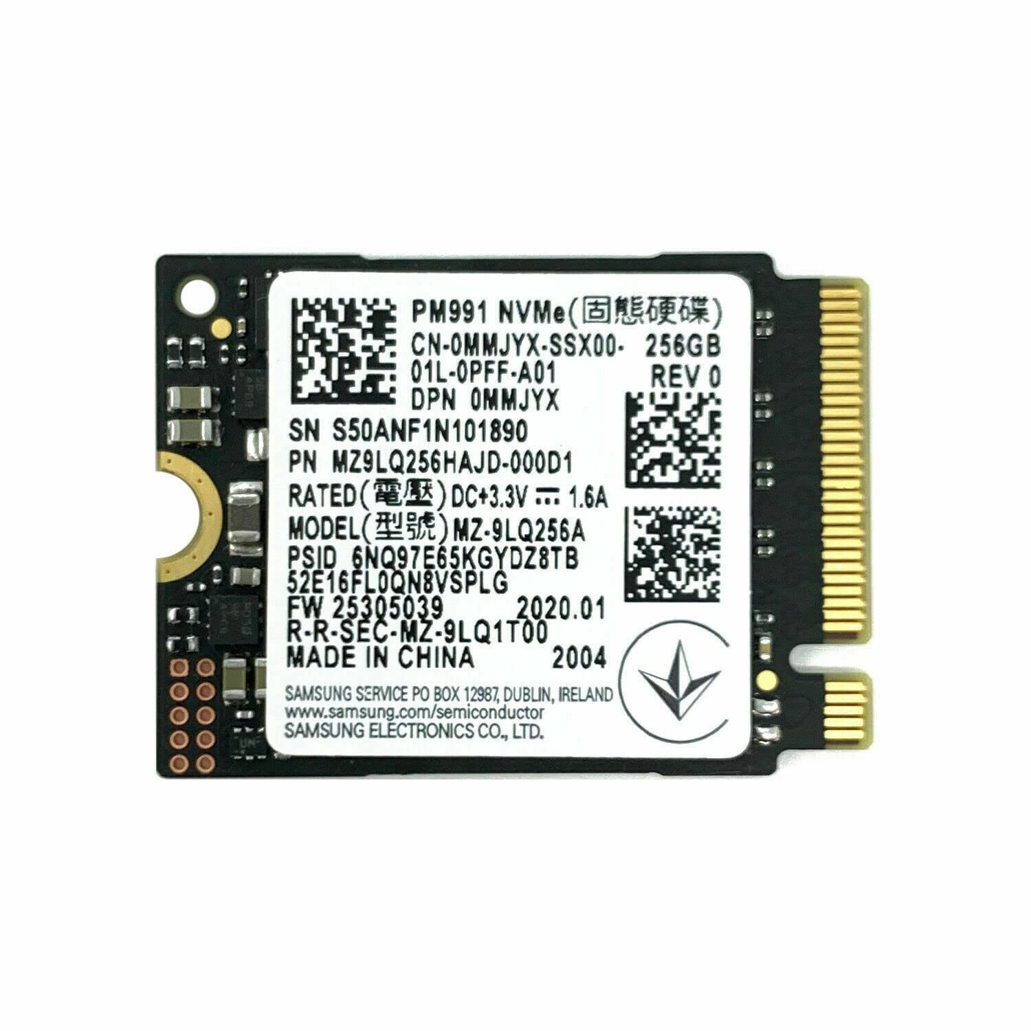 Amazon | Sаmsug 256GB PCIe NVMe 2230 SSD (PM991) (OEM) 30mm | 内蔵