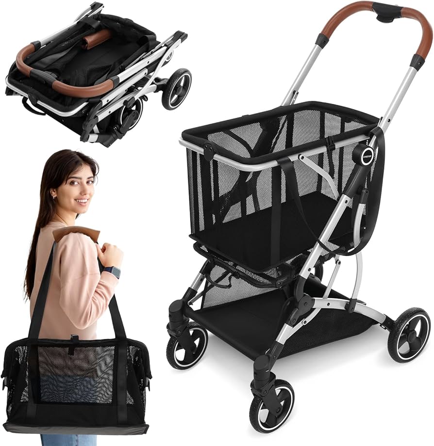 Amazon｜Cartist ショッピングカート 買い物カート 折りたたみ式 4輪