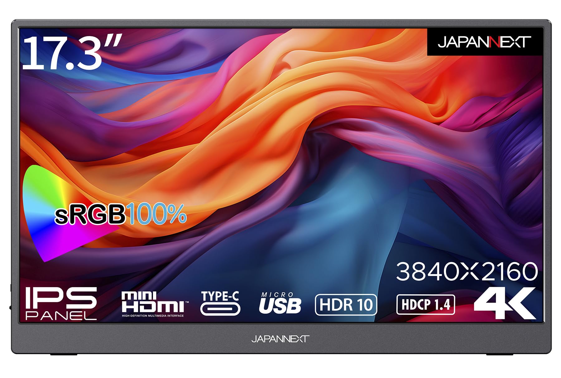 Amazon.co.jp: JAPANNEXT 17.3インチ モバイルモニター IPS パネル 4K