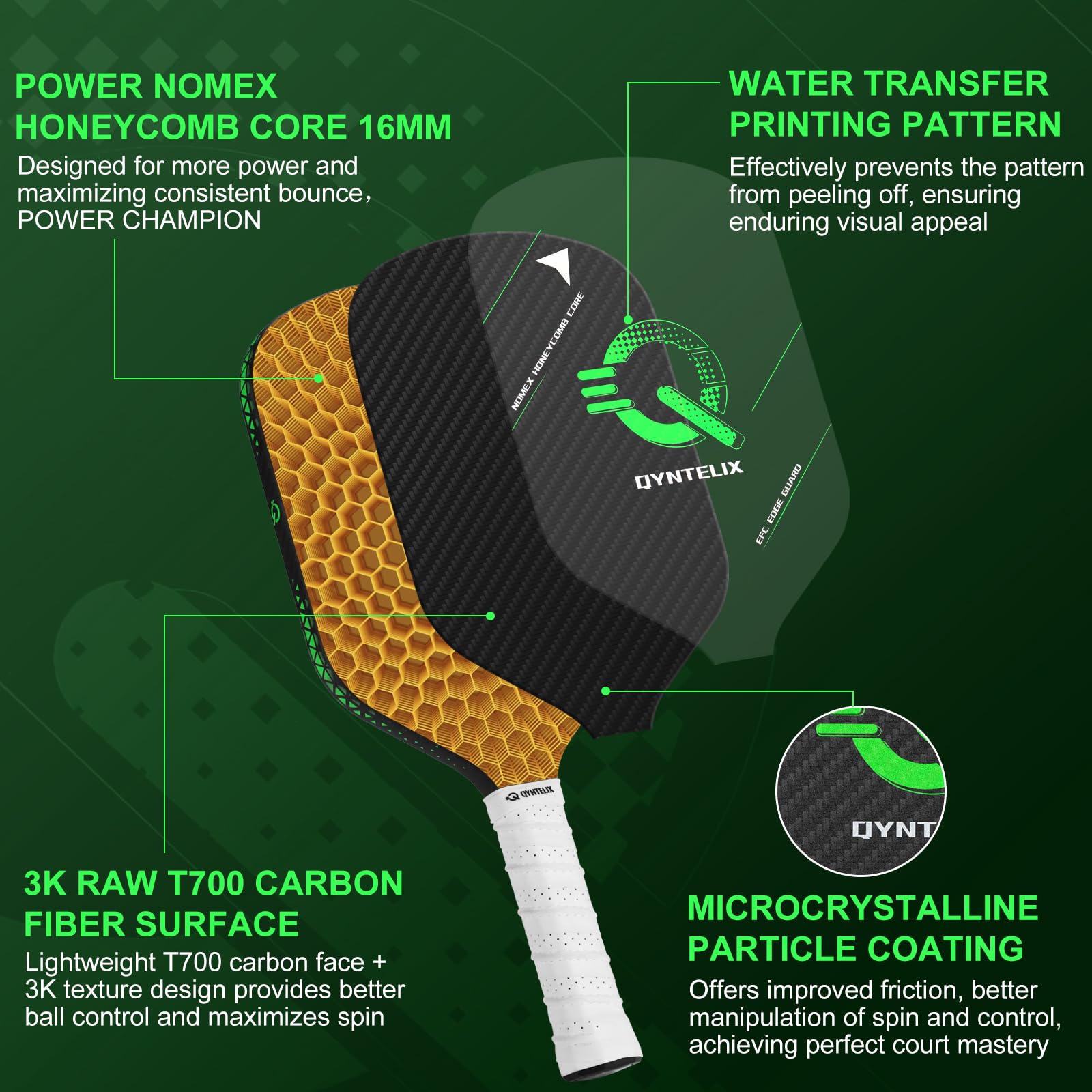 Amazon.co.jp: ピックルボールパドル - 3K Raw T700 カーボン