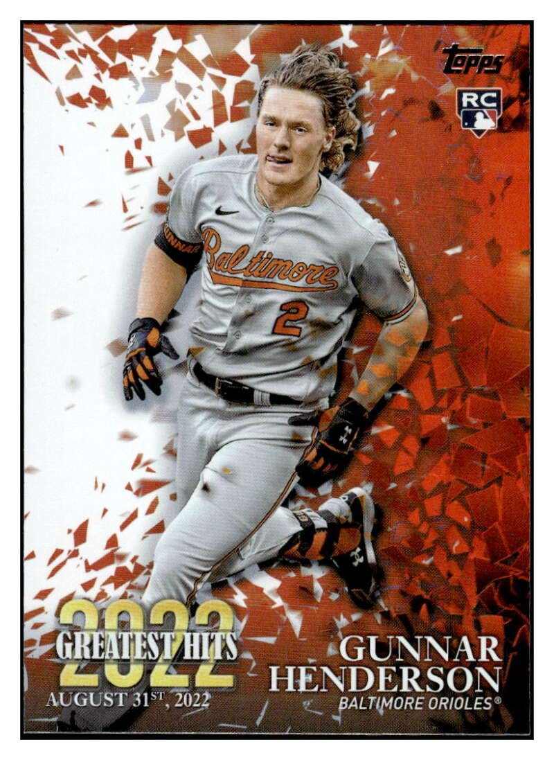 Amazon.com: GUNNAR HENDERSON RC 2023 Topps 2022 Greatest Hits