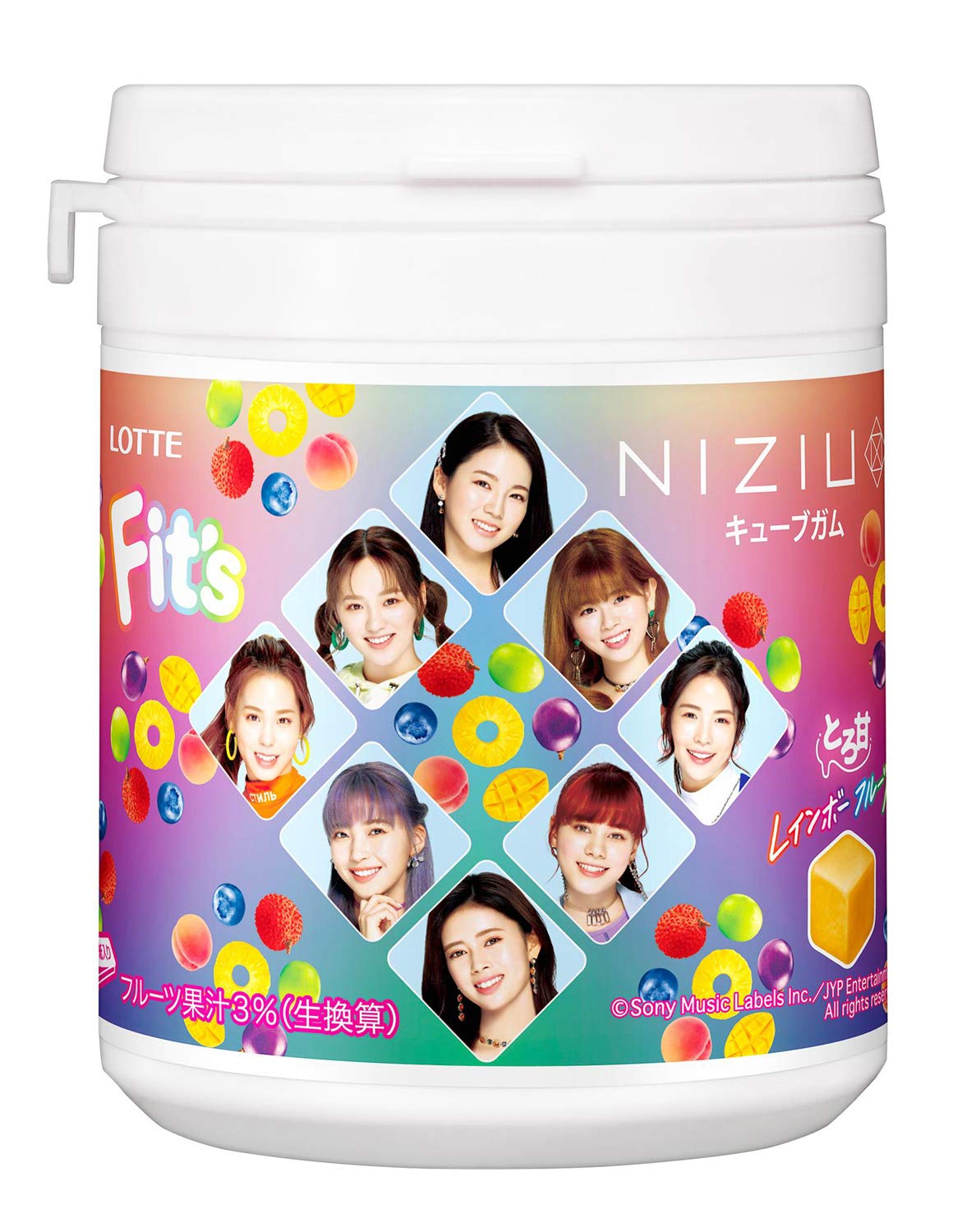 Amazon | ロッテ Fit's NiziUキューブボトルガム 122g×6個 | ロッテ