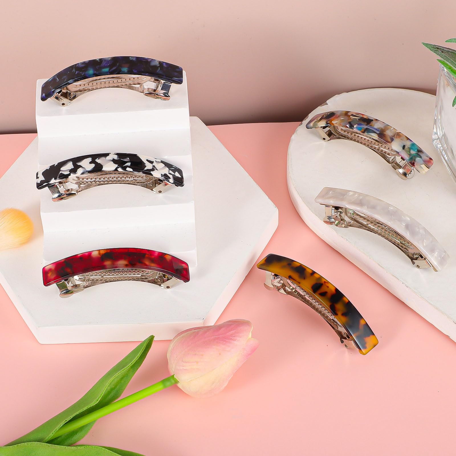 Amazon.com : 6 Pcs Hair Barrettes for Women, TortoiseShell Flat