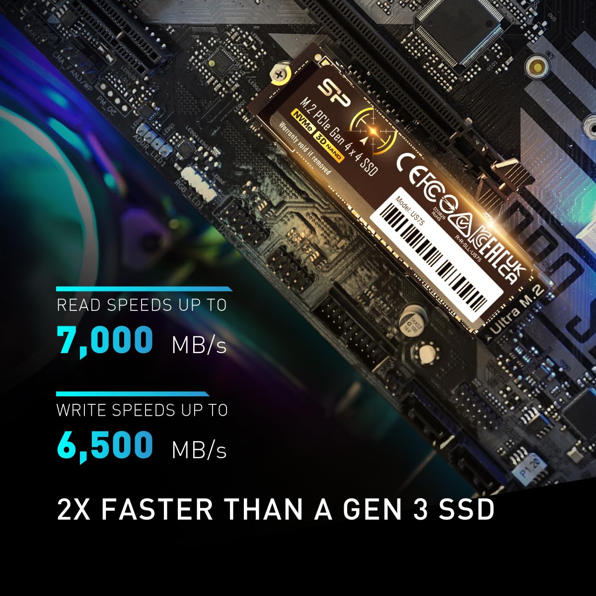 Amazon.com: Silicon Power 2TB US75 Nvme PCIe Gen4 M.2 2280 SSD R/W