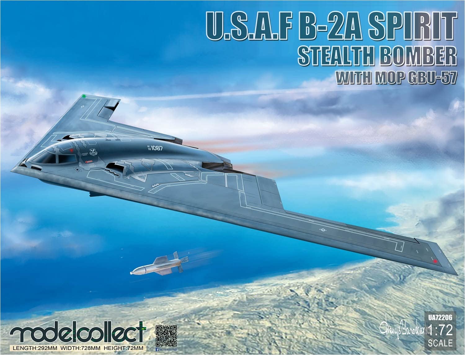 Amazon | モデルコレクト 1/72 アメリカ空軍 B-2A スピリット ステルス