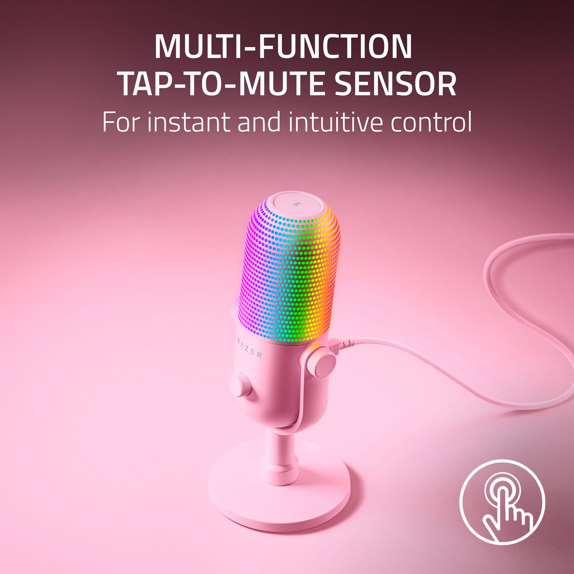 Amazon.co.jp: Razer Seiren V3 Chroma RGB USBマイク タップ・トゥ