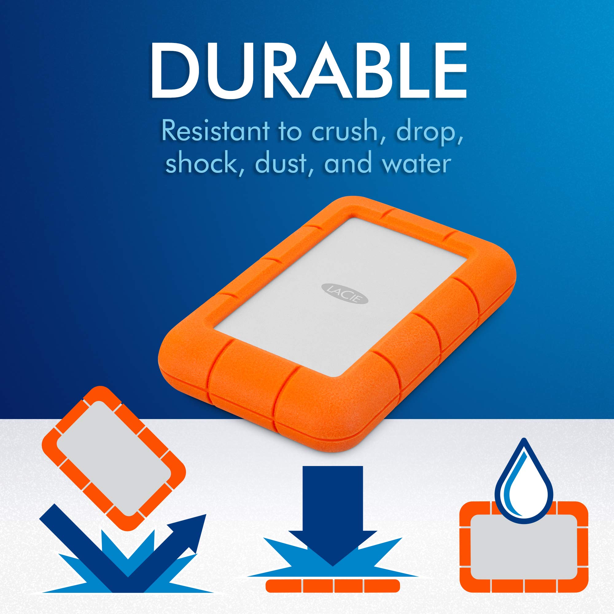 Amazon.com: LaCie Rugged 5TB Portable External HDD - USB 3.0/2.0
