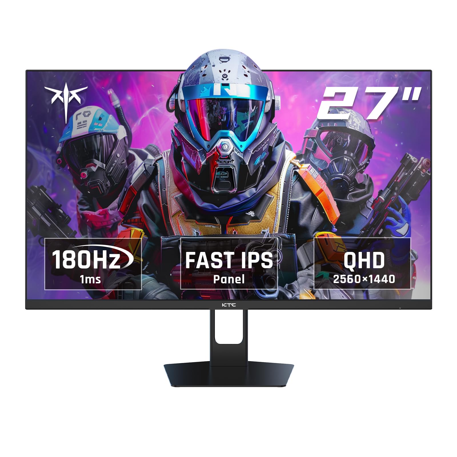 Amazon.co.jp: KTC 27 Inch QHD Gaming Monitor, 180Hz 1ms GTG Fast