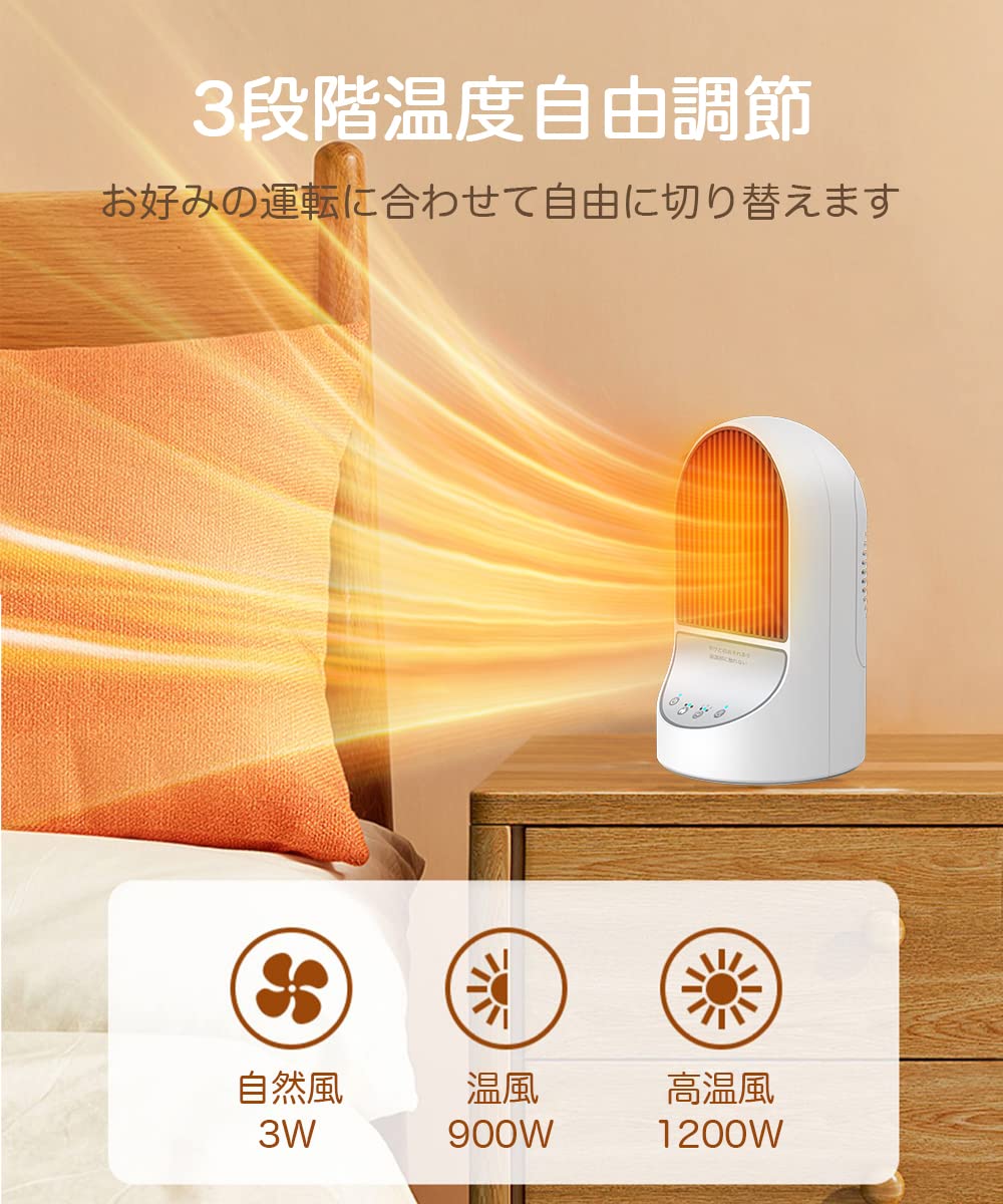 Amazon | セラミックヒーター 【2024冬新型 瞬間速暖】電気ファン