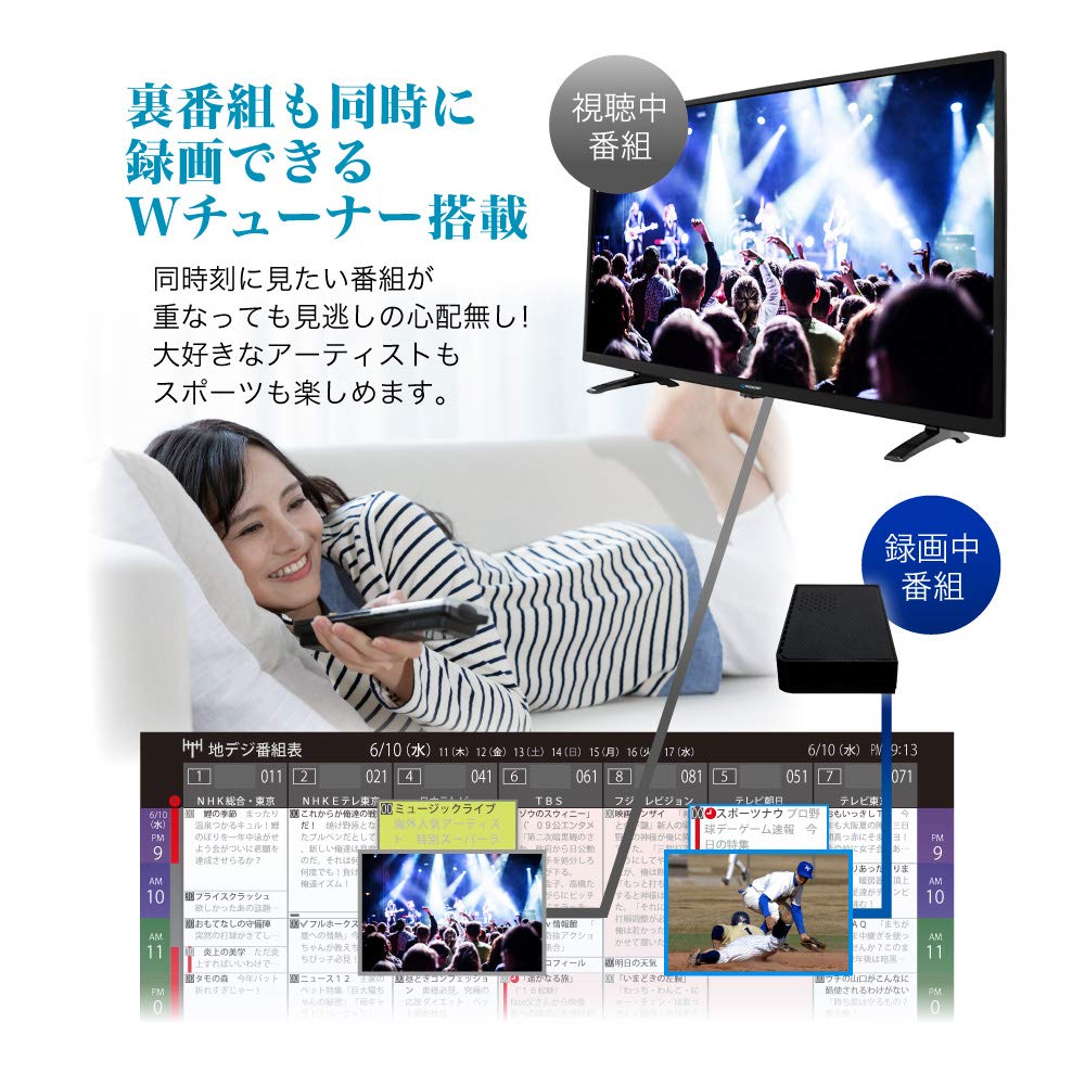 Amazon | テレビ 40型 40インチ 地上・BS・110度CS フルハイビジョン