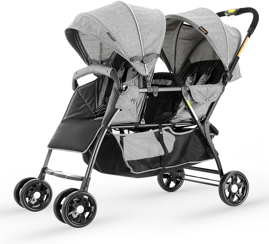 Amazon | besrey ベビーカー 2人乗りベビーカー 双子用 背面タイプ