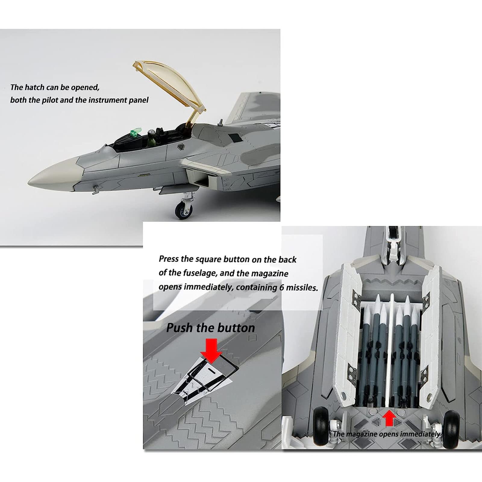 Amazon.co.jp: 飛行機モデル F-22 ラプター飛行機 1/72スケール ダイ