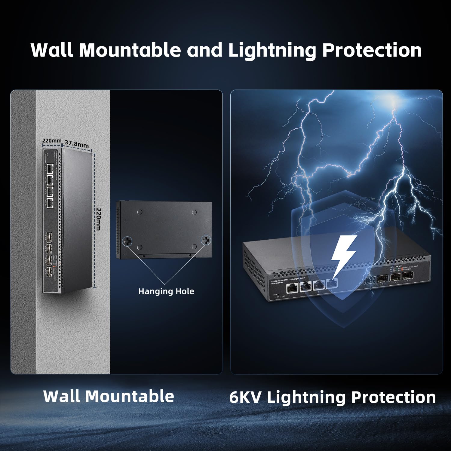 Amazon.co.jp: Binardat 8ポート10ギガビットマネージドスイッチ