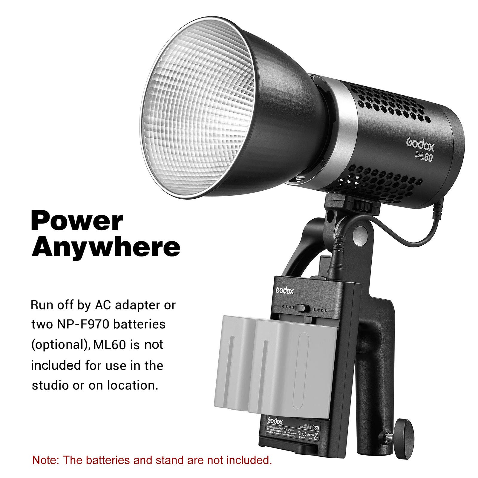 Godox ML60 Portable Studio LED Light Portrait Photography Fill