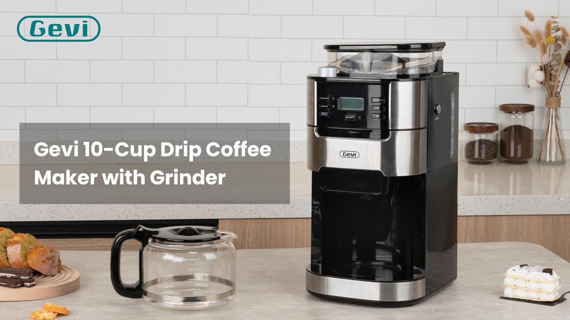 Amazon.com: Gevi 10-Cup Drip Coffee Maker with Built-in Grinder