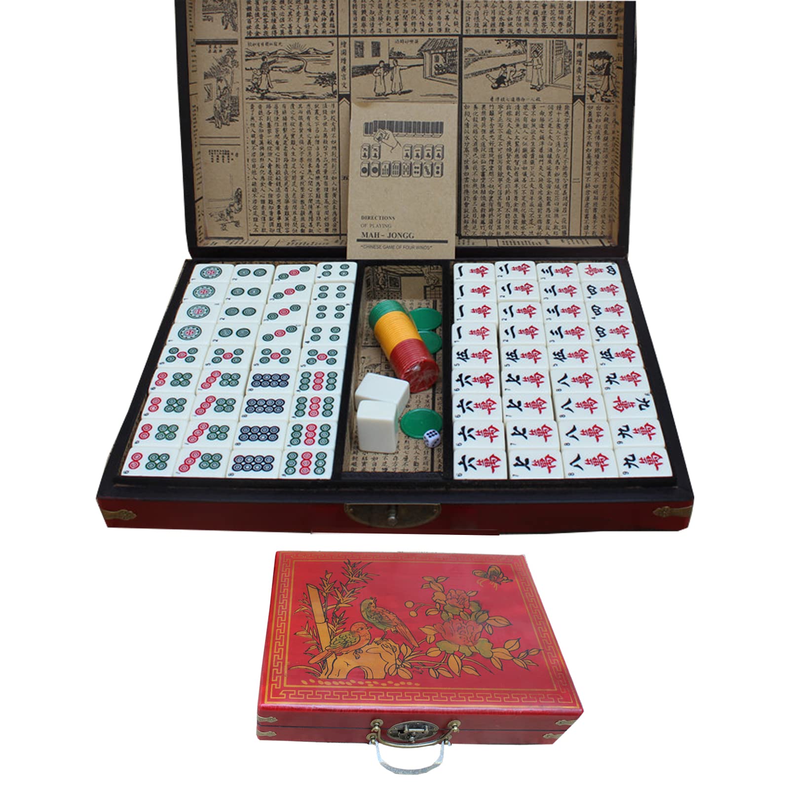 Amazon.co.jp: 大きい 麻雀牌 36mm 麻雀セット 収納ボックス付き 麻雀