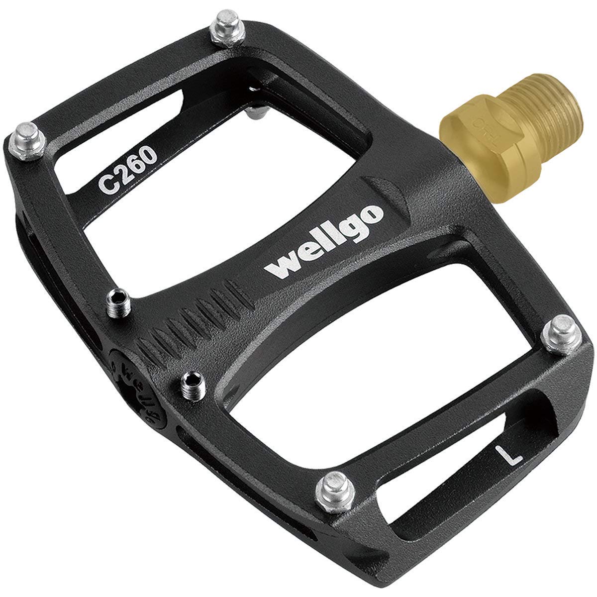 Amazon | WELLGO(ウェルゴ) アルミペダル 軽量チタンシャフト ピン付