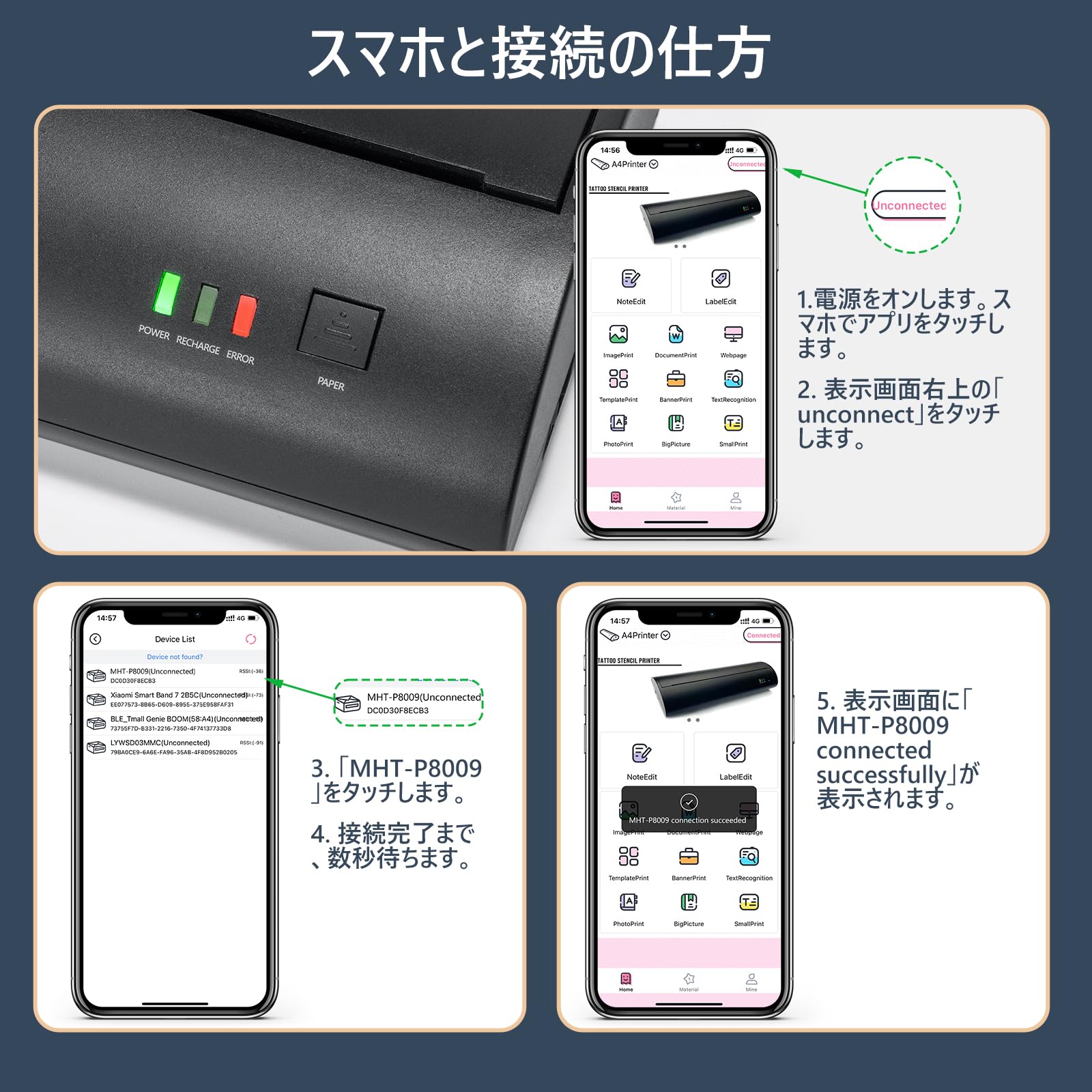 Amazon.co.jp: VLOXOタトゥー下絵転写用 持ち運びポータブル コピー