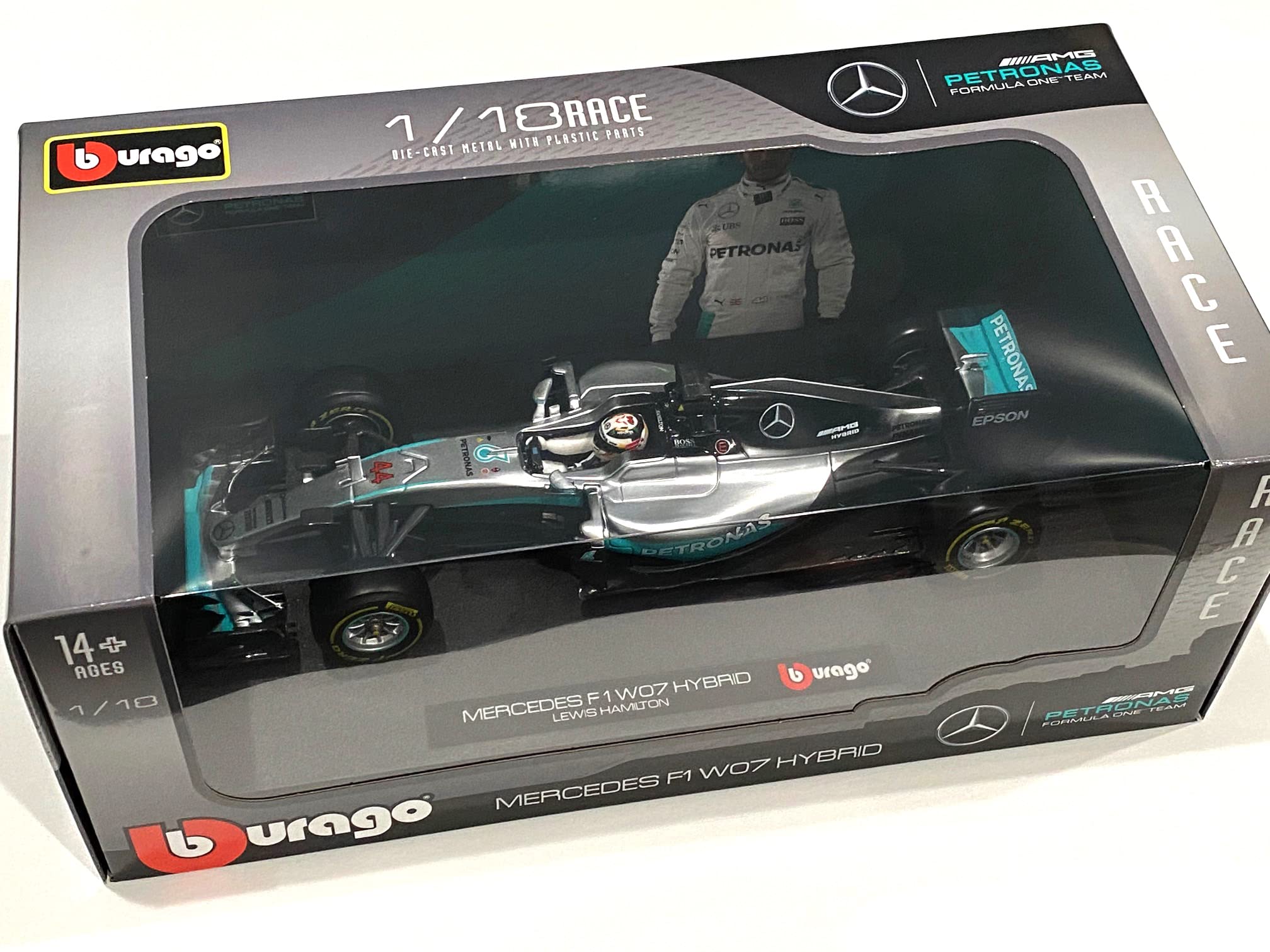 Amazon.co.jp: Mercedes AMG F1 W07 Hybrid Petronas Lewis Hamilton
