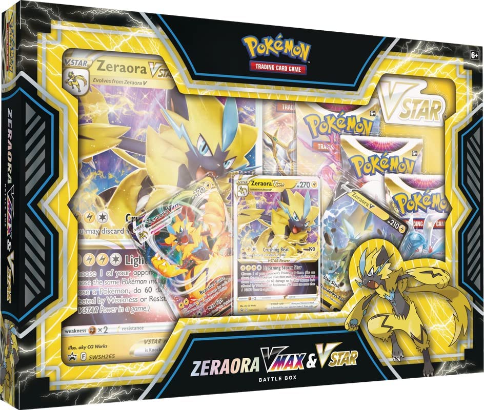Amazon.com: Pokemon TCG: Zeraora VMAX VSTAR Battle Box : Toys & Games