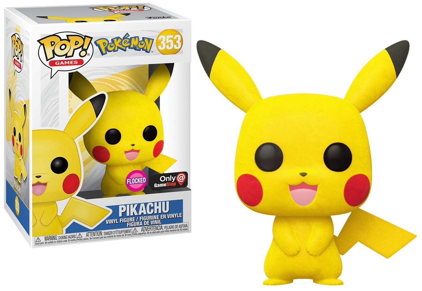 Amazon.com: Funko POP! Games: Pokemon - Pikachu [Flocked] #353