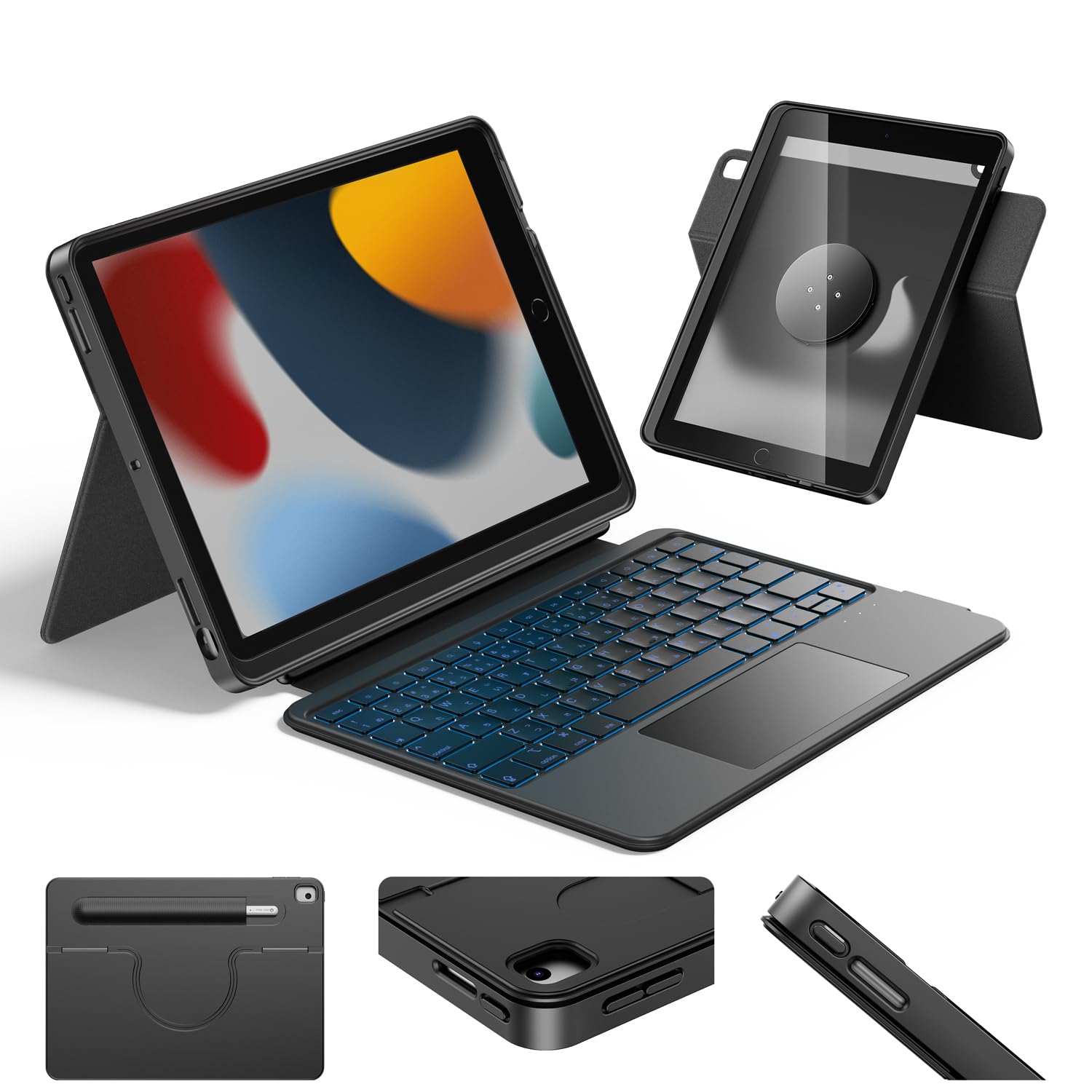 Amazon.co.jp: HOU Combo キーボードケース for iPad 第9世代 (10.2