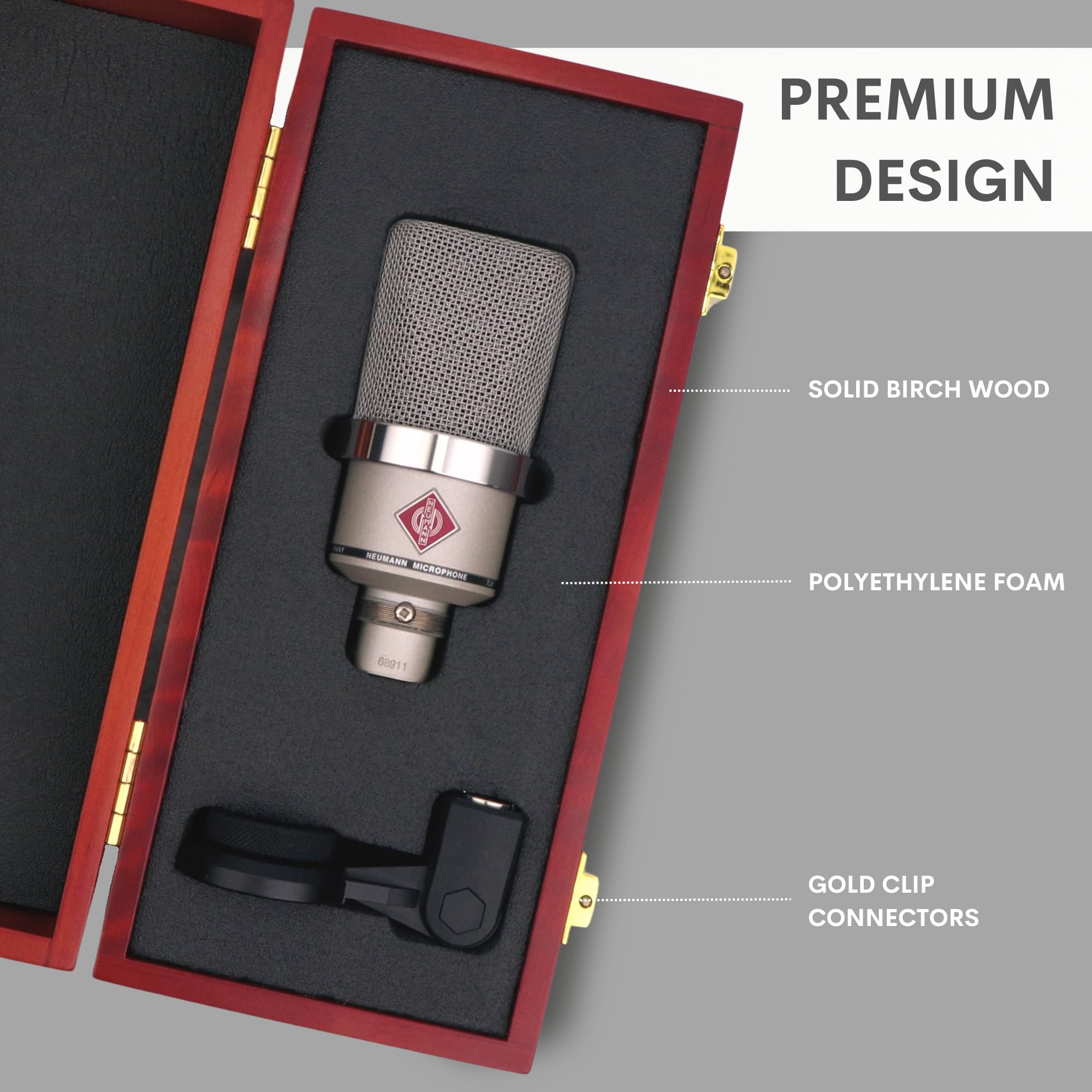 Amazon | Neumann TLM 102用Melon Audio 木製マイクケース