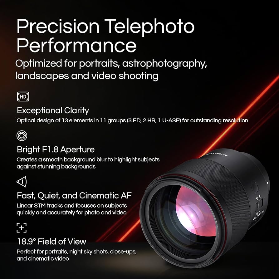 Amazon.com : Samyang 135mm F1.8 Full Frame Telephoto Lens for Sony