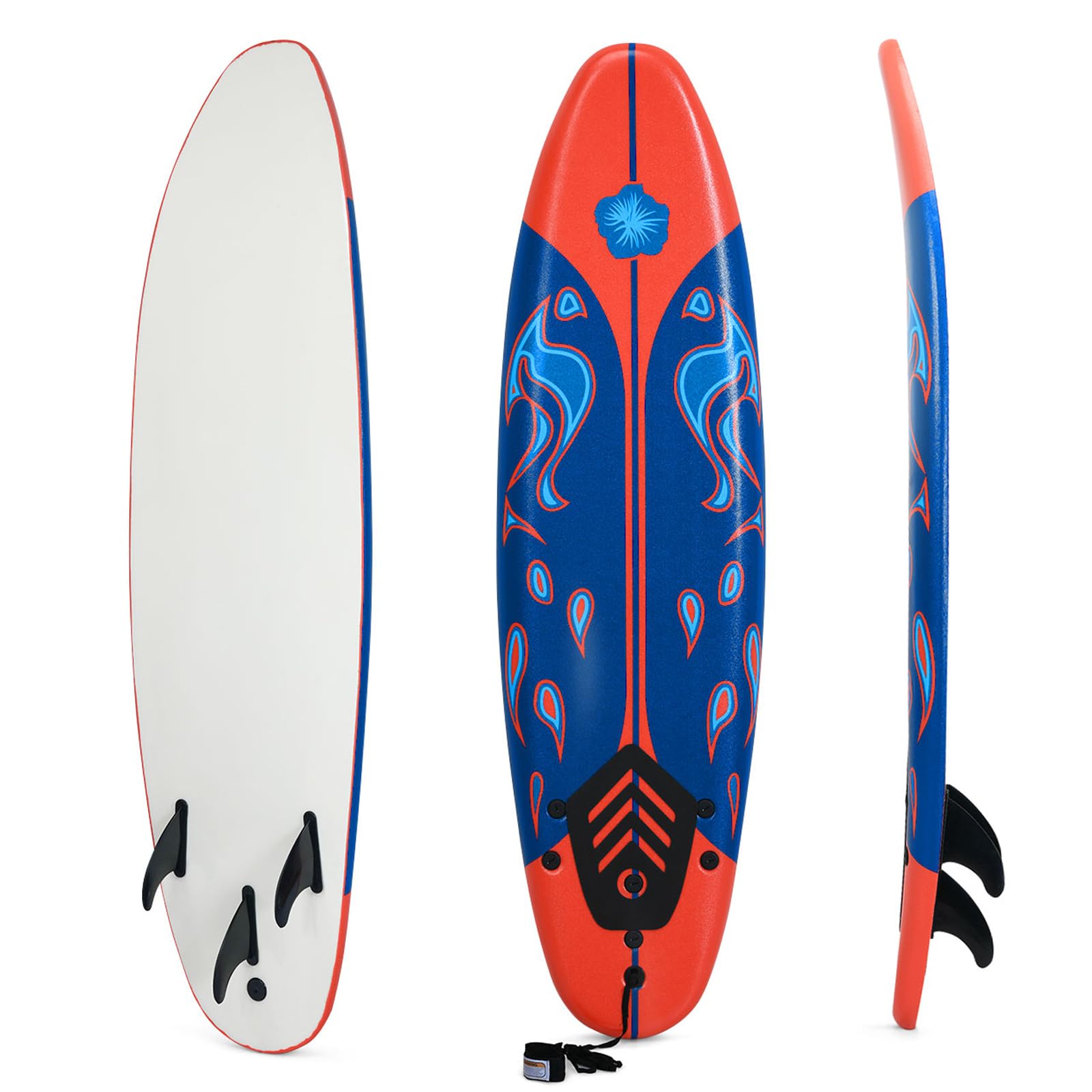 Amazon.com : KOTEK 6' Surfboard, Surfing Board with 3 Removable
