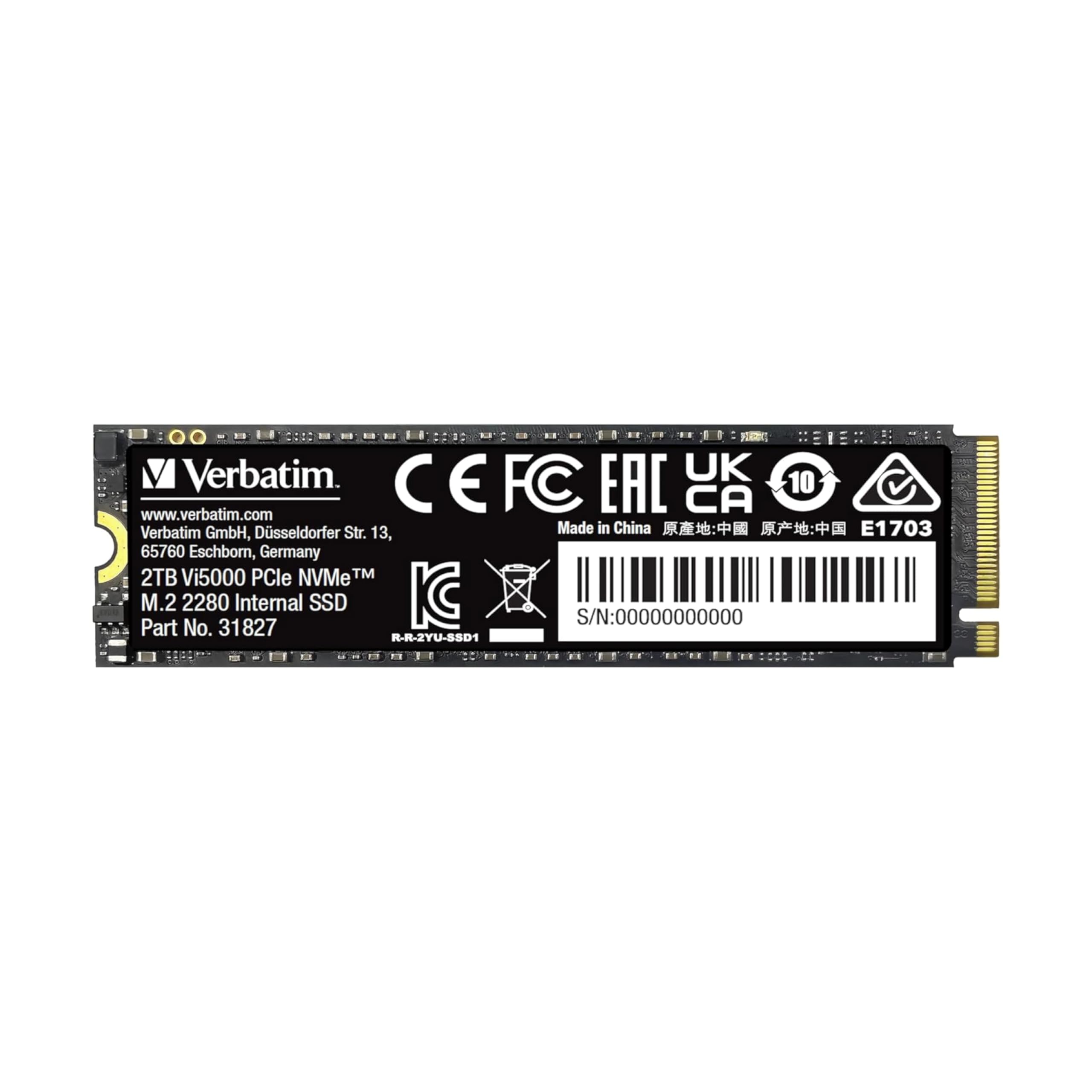 Amazon | Verbatim バーベイタム 内蔵 SSD 2TB NVMe PCIe Gen 4.0x4