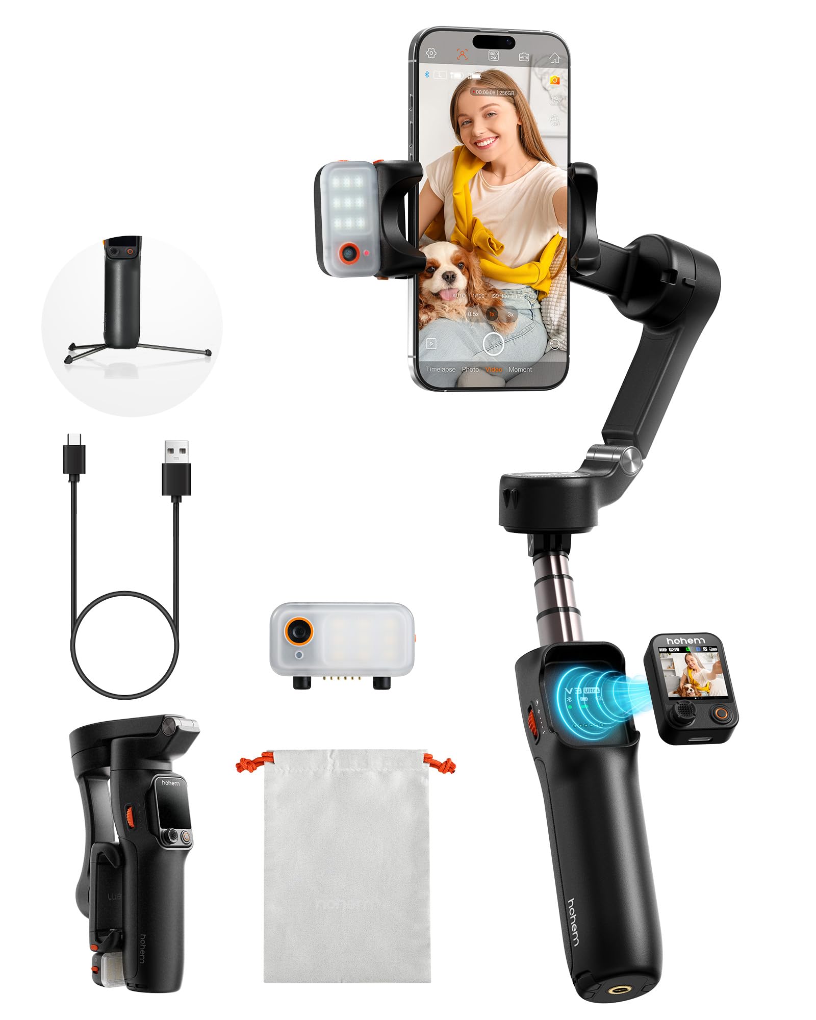 Amazon.co.jp: hohem V3 Ultra ジンバルスタビライザー 3軸