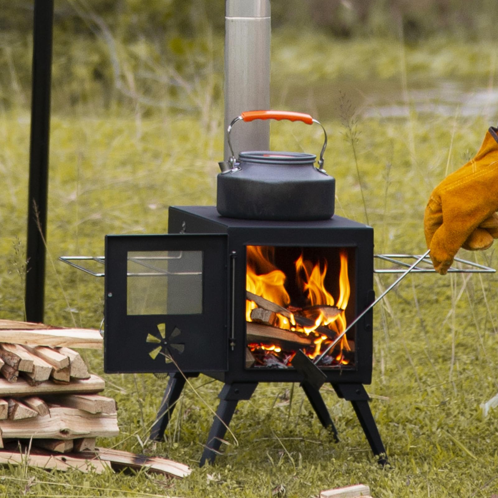 コンパクト薪ストーブ スチール製 コンパクト 薪ストーブ スチール製