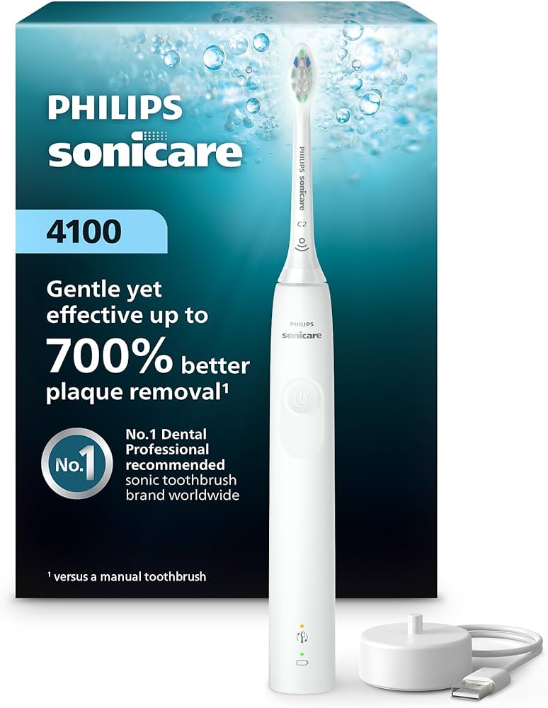 Amazon.com: PHILIPS 飛利浦Sonicare 4100 電動牙刷可充電電動牙刷帶