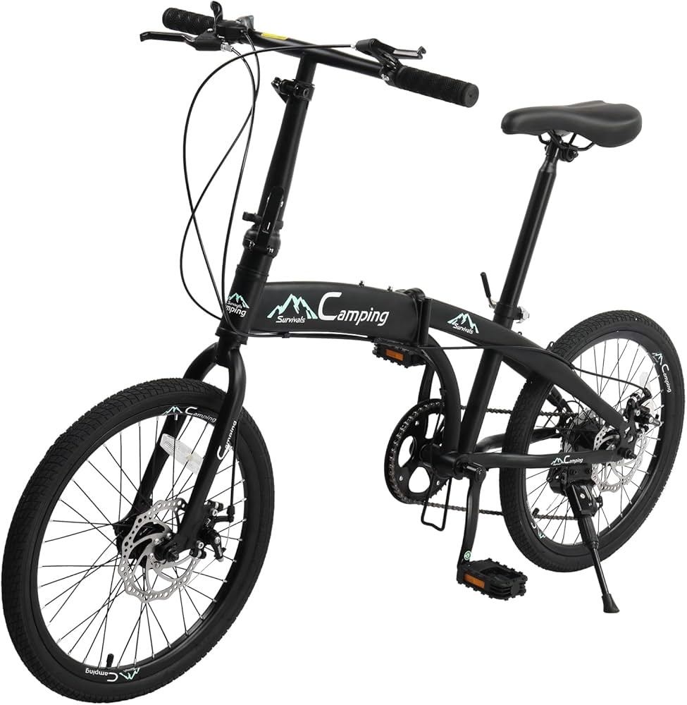 Amazon.com : Ktaxon 20 in Folding Bike Adult Bike, 7-Speed Folding