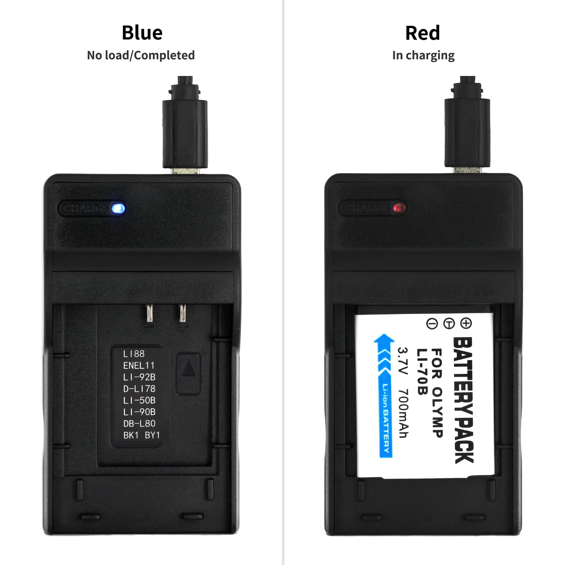 Amazon.com : Norifon LI-70B USB Charger for Olympus D-700, D-705