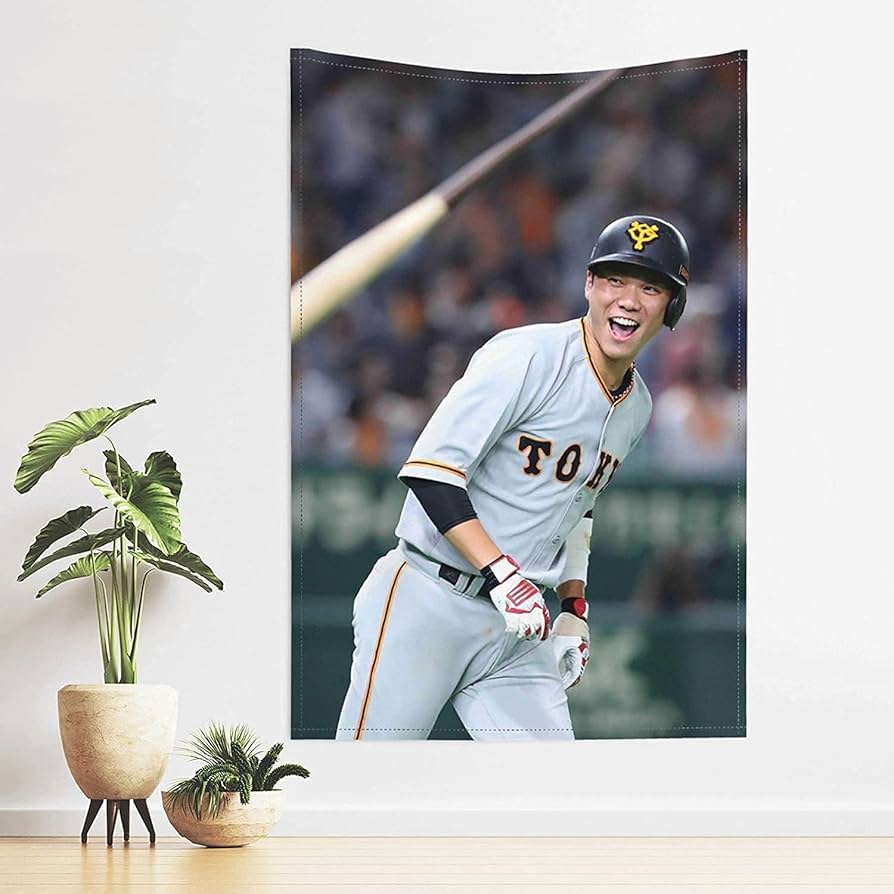 Amazon.co.jp: 坂本勇人 タペストリー ンテリアおしゃれ壁掛け アート