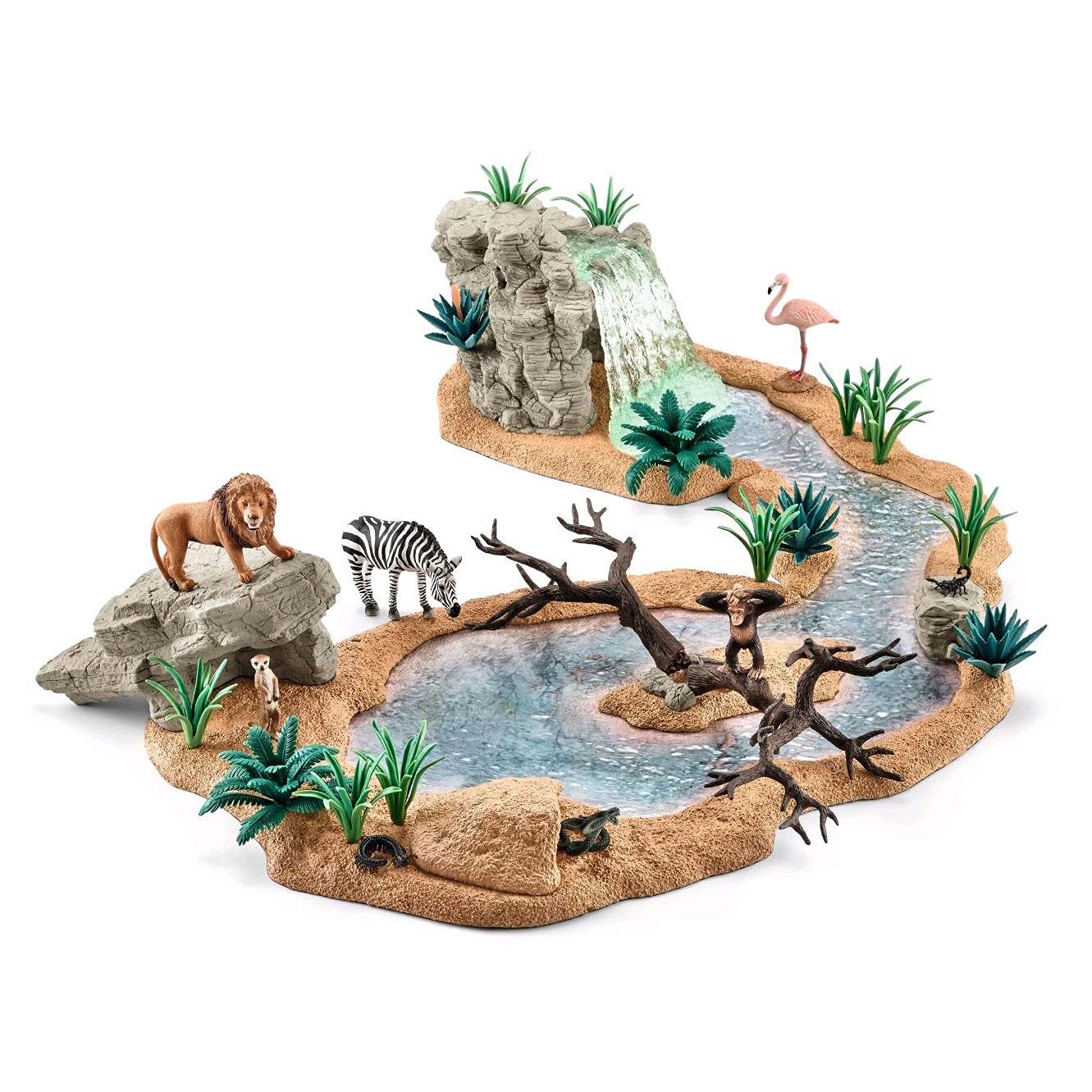 Amazon.co.jp: Schleich シュライヒ WILD LIFE 水飲み場での大冒険