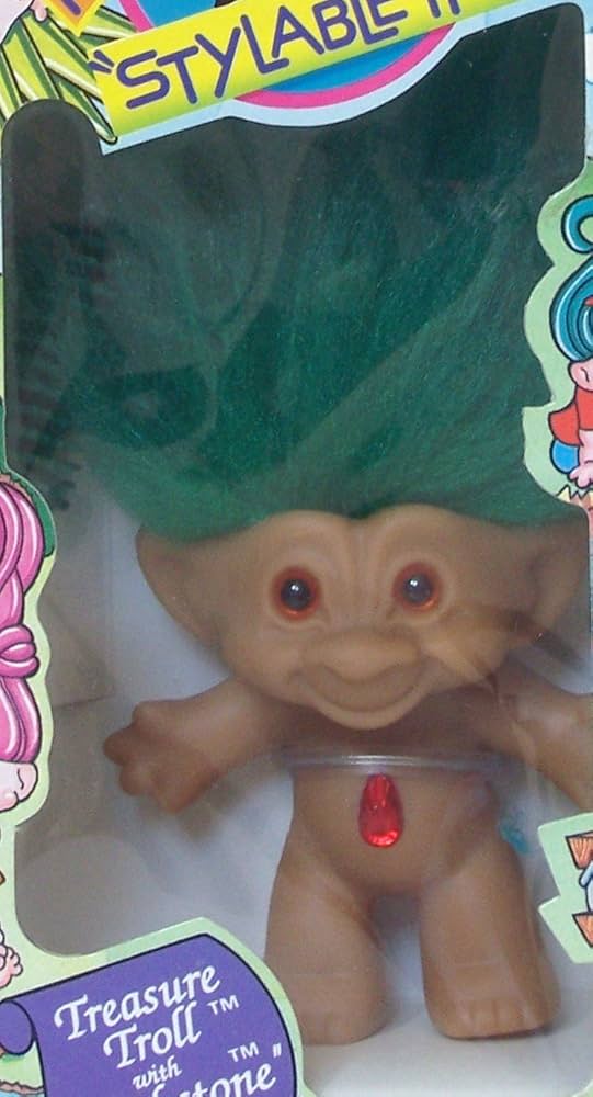 Amazon.com: Treasure Trolls: Wacky Doos w/Stylable Green Hair