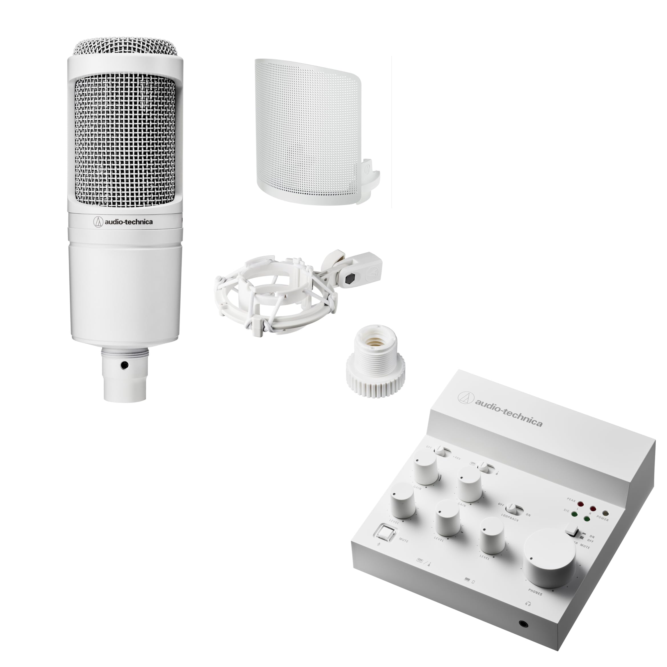 Amazon.co.jp: [セット商品]オーディオテクニカ ホワイト マイク