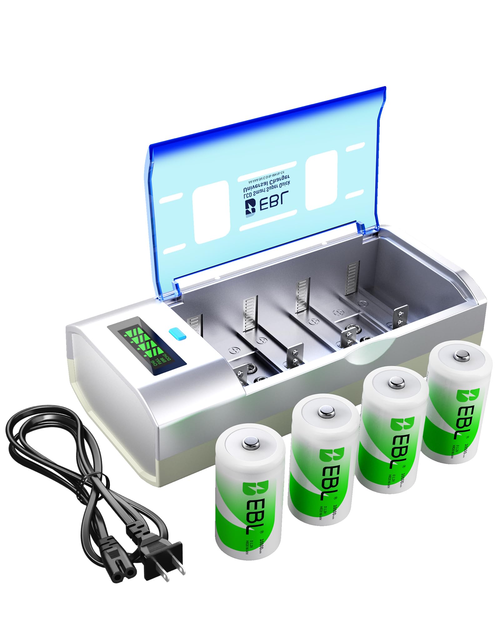 Amazon | EBL 単一電池 充電式 充電器セット 充電池 単1 ニッケル水素