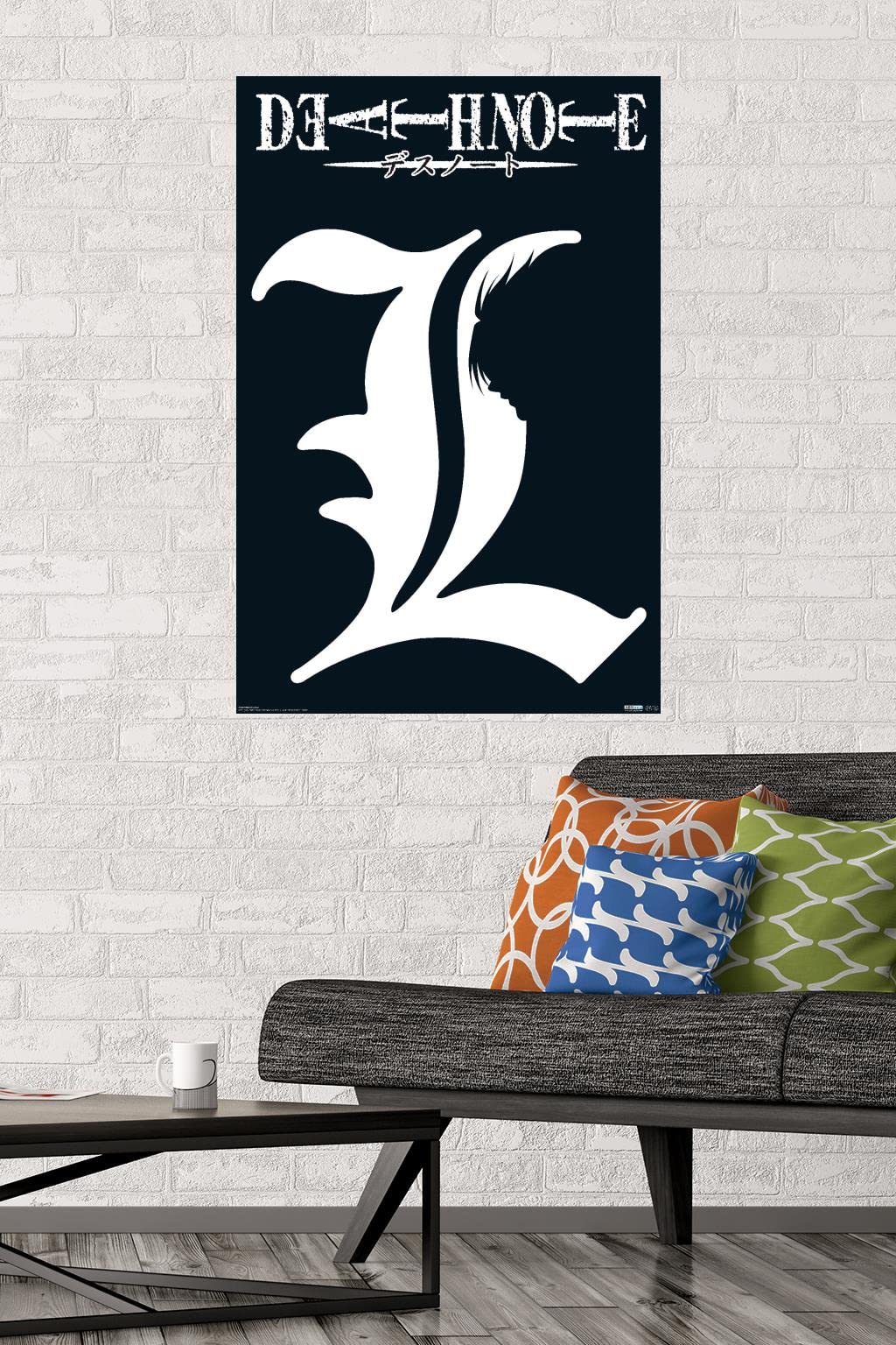 Amazon.com: Death Note - L Symbol Wall Poster, 34L x 22.4W