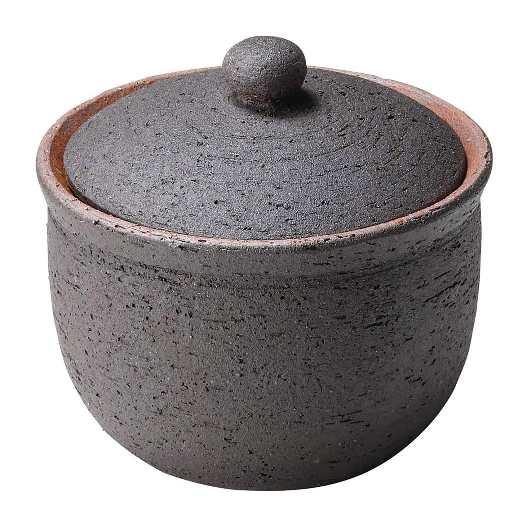 Amazon｜へちもん 信楽焼 湿気を吸収し調湿 サラサラ維持 塩壺 大 黒