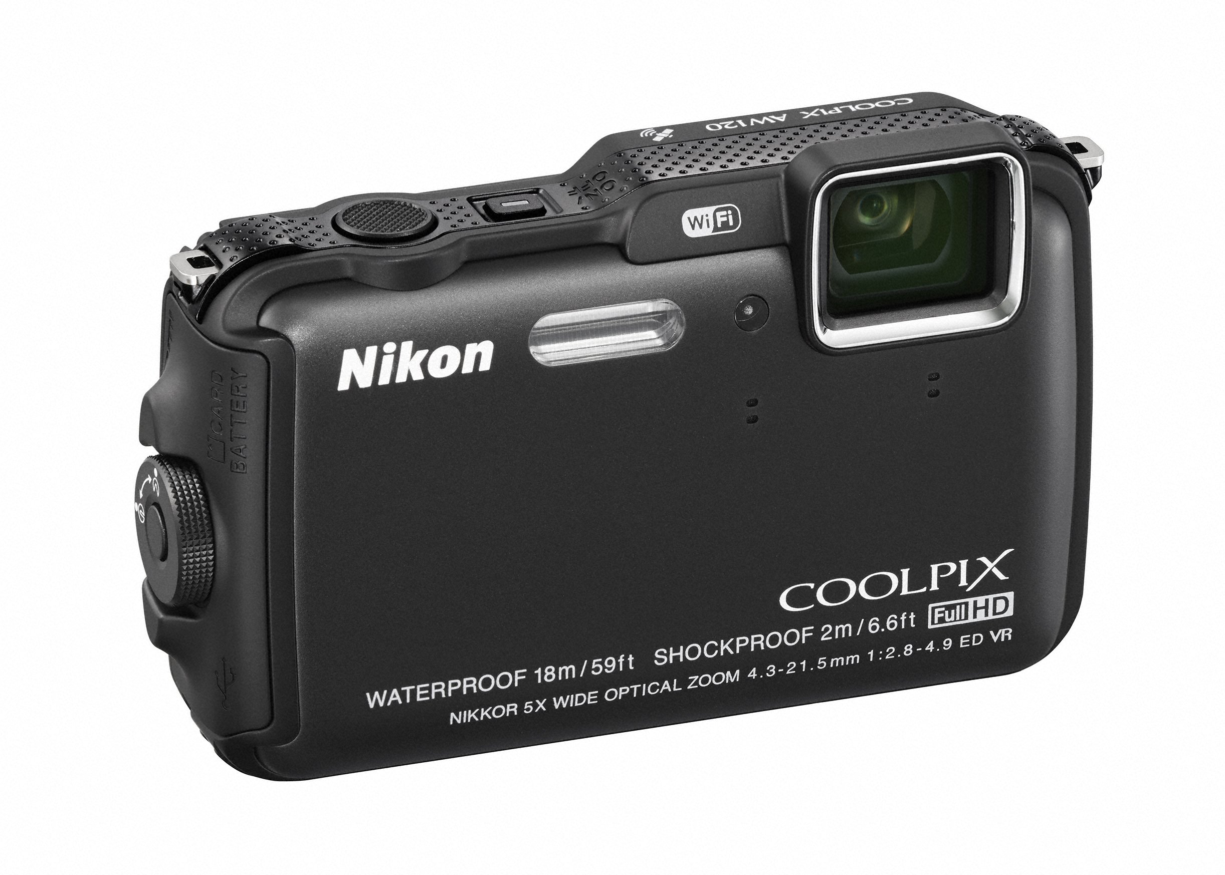 Amazon | Nikon デジタルカメラ AW120 防水 1600万画素 クールブラック